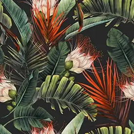 Rideaux avec motif de plantes