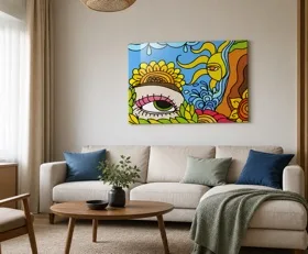 Tableau sur plexiglas abstrait classique