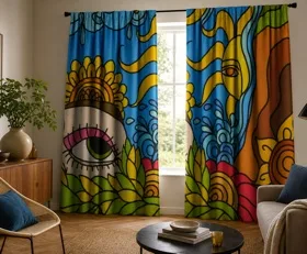 Rideaux abstrait classique
