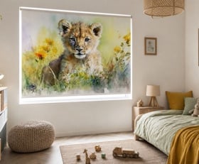 Store enrouleur Animaux de safari en aquarelle
