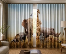 Rideaux Animaux sauvages