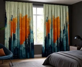 Rideaux Aquarelle gratte-ciel