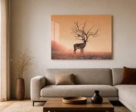Tableau sur plexiglas Beige