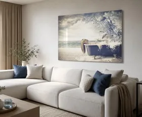 Tableau sur plexiglas Blanc