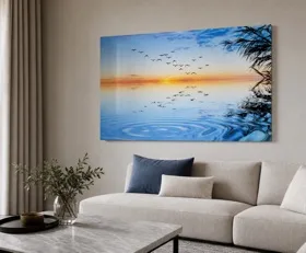 Tableau sur plexiglas Bleu