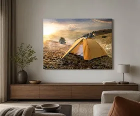 Tableau sur plexiglas Camping