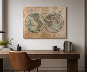 Tableau sur plexiglas Carte du monde