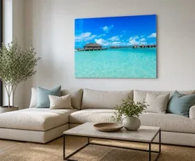 Tableau sur plexiglas Corail vert