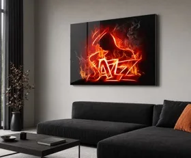 Tableau sur plexiglas Flamme