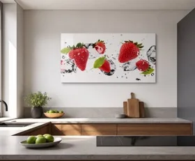 Tableau sur plexiglas Fruit dans la glace