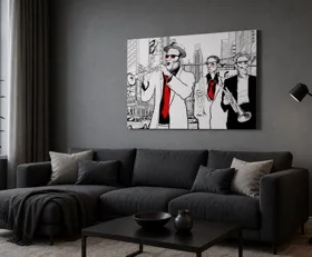 Tableau sur plexiglas Groupe de musique