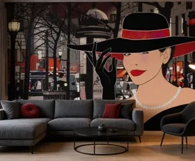 Papier peint photo Illustration Paris