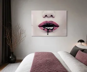 Tableau sur plexiglas Lèvres mode