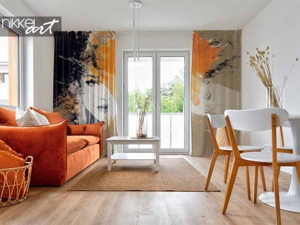 Rideaux bruns et terracotta : de la chaleur sans lourdeur