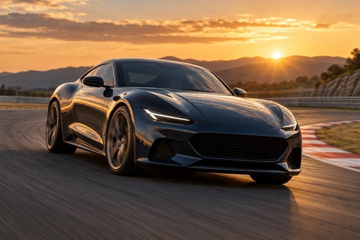 Voiture de sport sur circuit comme idée cadeau