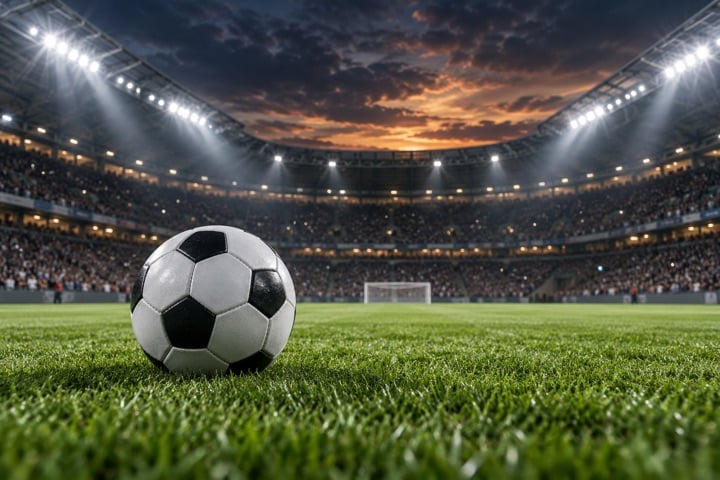 Stade de football éclairé comme idée cadeau pour un sportif