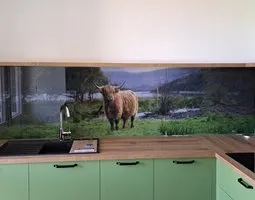 Crédence de cuisine Highland dans un paysage écossais